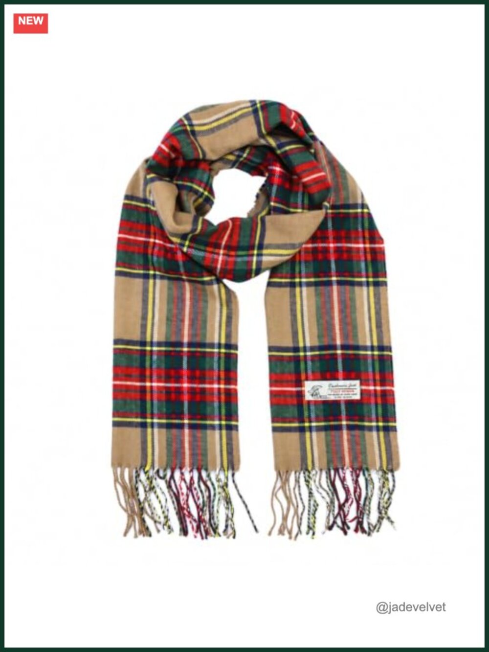 100% Viscose Plaid Winter Scarf Cashmere Feel Long Shawl